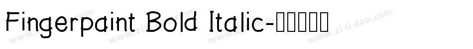 Fingerpaint Bold Italic字体转换
